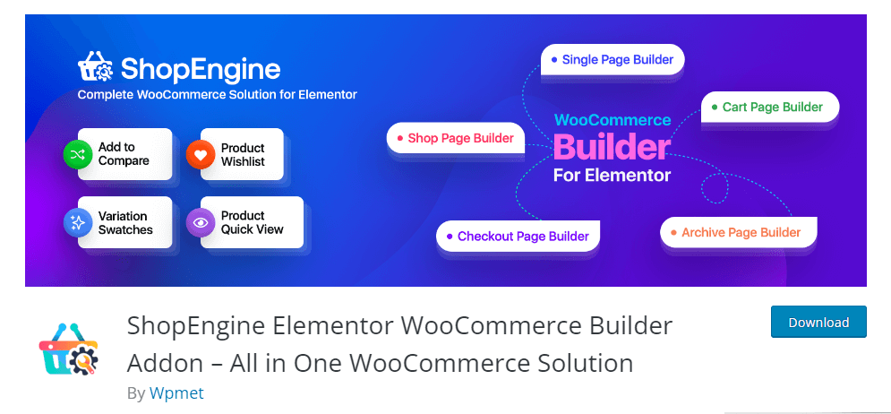 Pembuat ShopEngine WooCommerce untuk Elementor