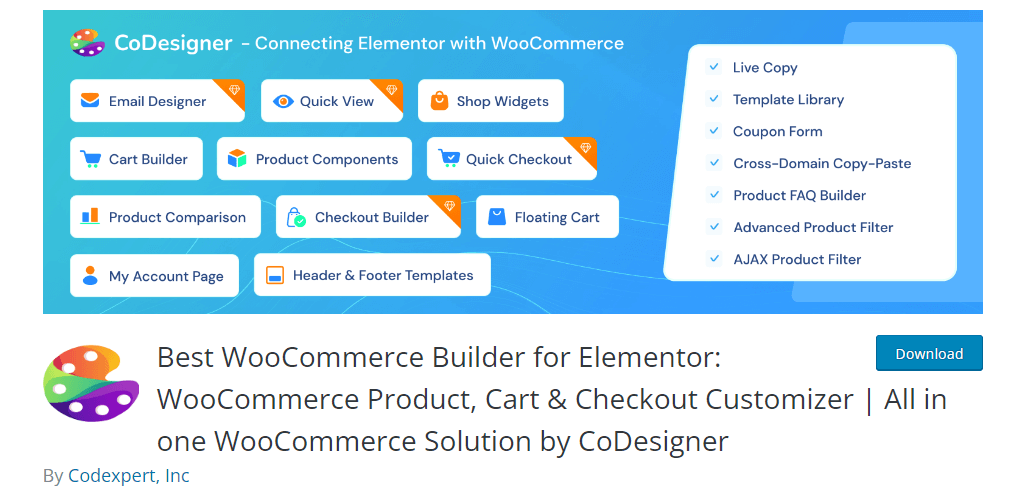 Woolementor (CoDesigner) WooCommerce 추가 기능