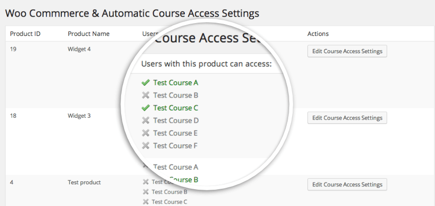 Impostazioni automatiche del WP Courseware