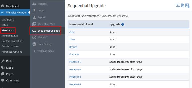 Aggiornamento membro della lista dei desideri