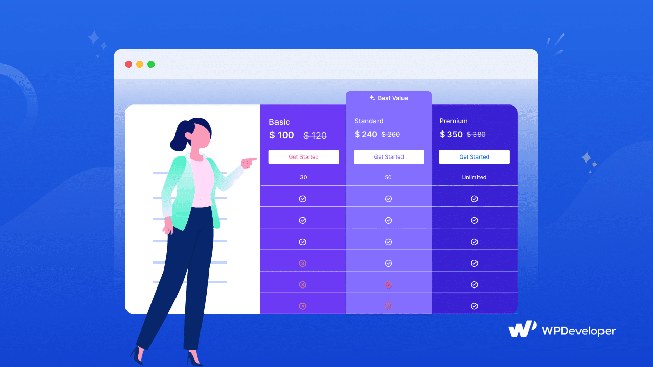 Pricing Table With Multiple Columns