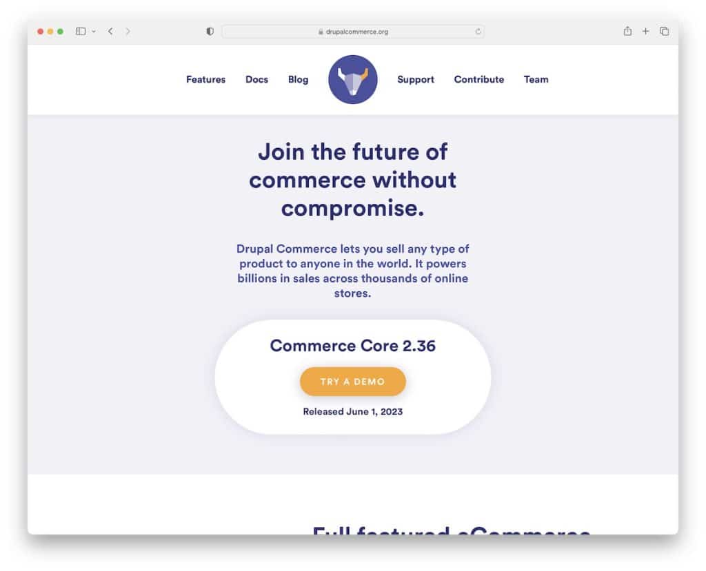 piattaforma di e-commerce open source Drupal