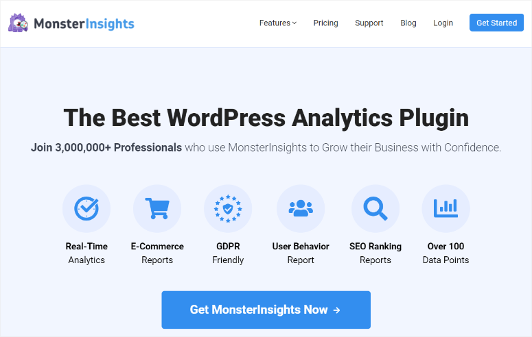 monsterinsights homepage