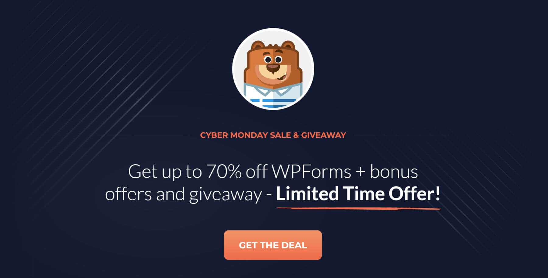 WPForms accordo sul Cyber ​​Monday