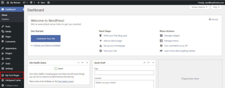 WordPress-dashboard