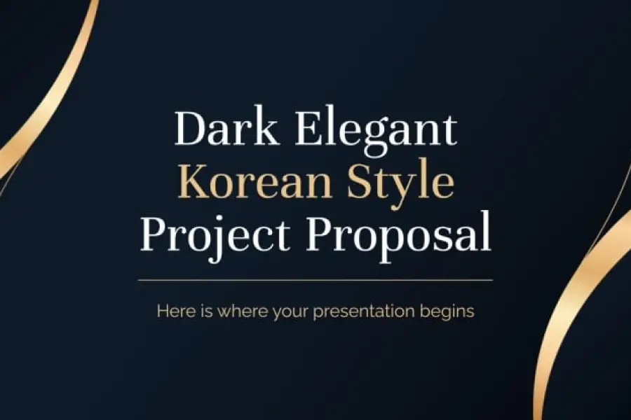 Proposal Proyek Gaya Korea Gelap Elegan -