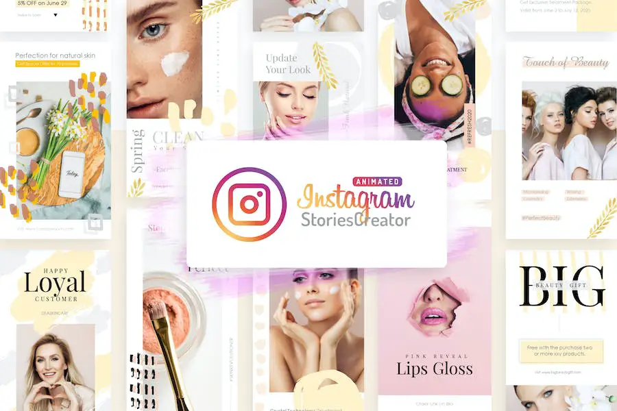 Pembuat Cerita Instagram Animasi - Powerpoint V1 -