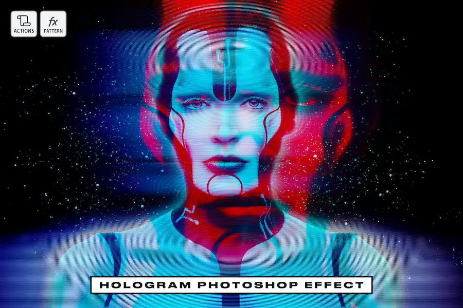 Efek Photoshop Hologram -