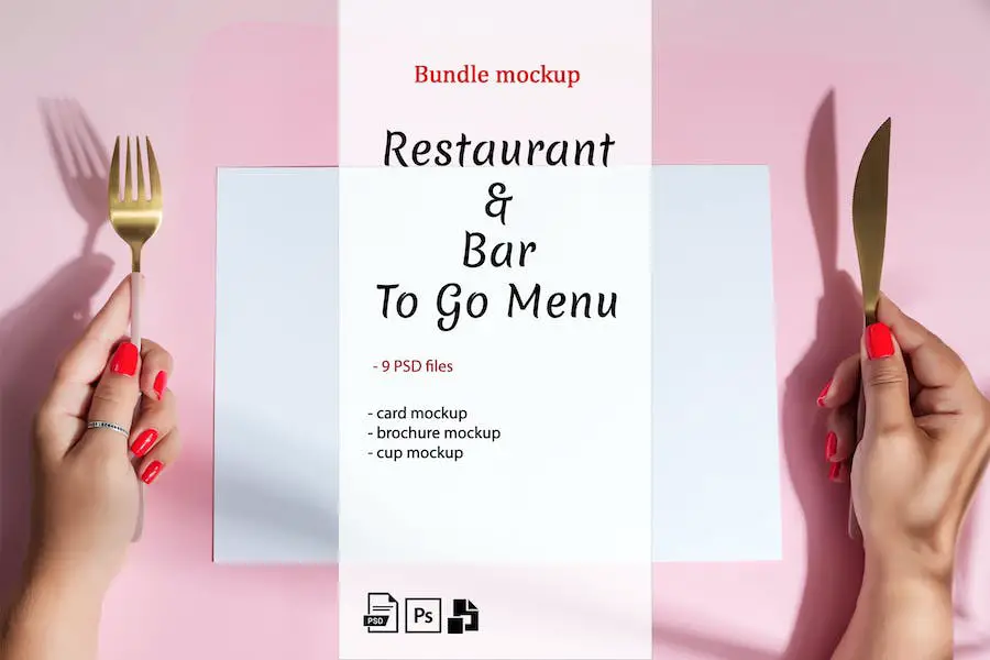 Mockup Menu Restoran & Bar To Go -