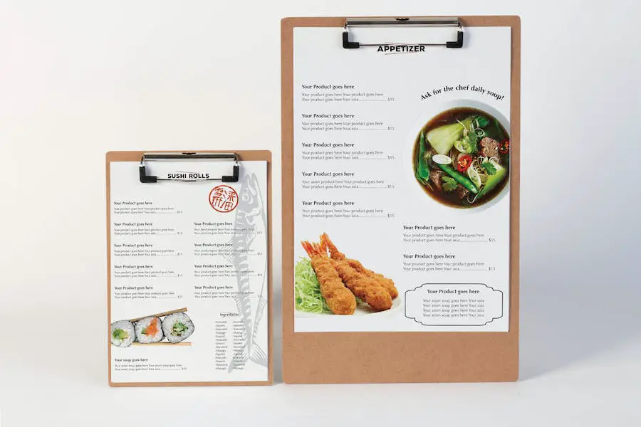 Mock Up Menu Restoran -