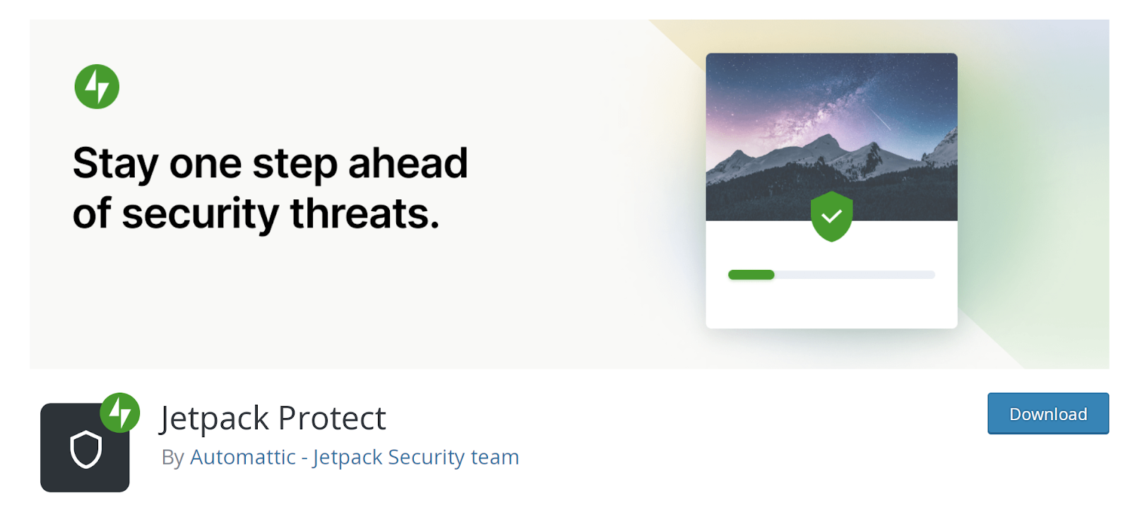 WordPress リポジトリの Jetpack Protect ページ