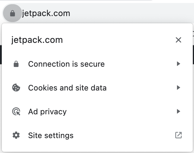 Jetpack サイトの SSL 証明書