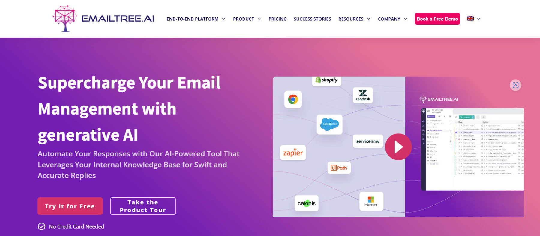 EmailTree.ai – Домашняя страница – октябрь 2023 г.