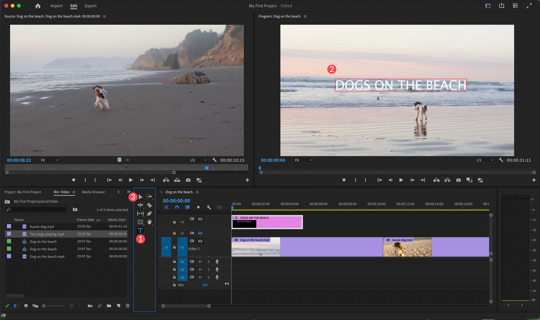 Adobe Premiere Pro でテキストを追加する