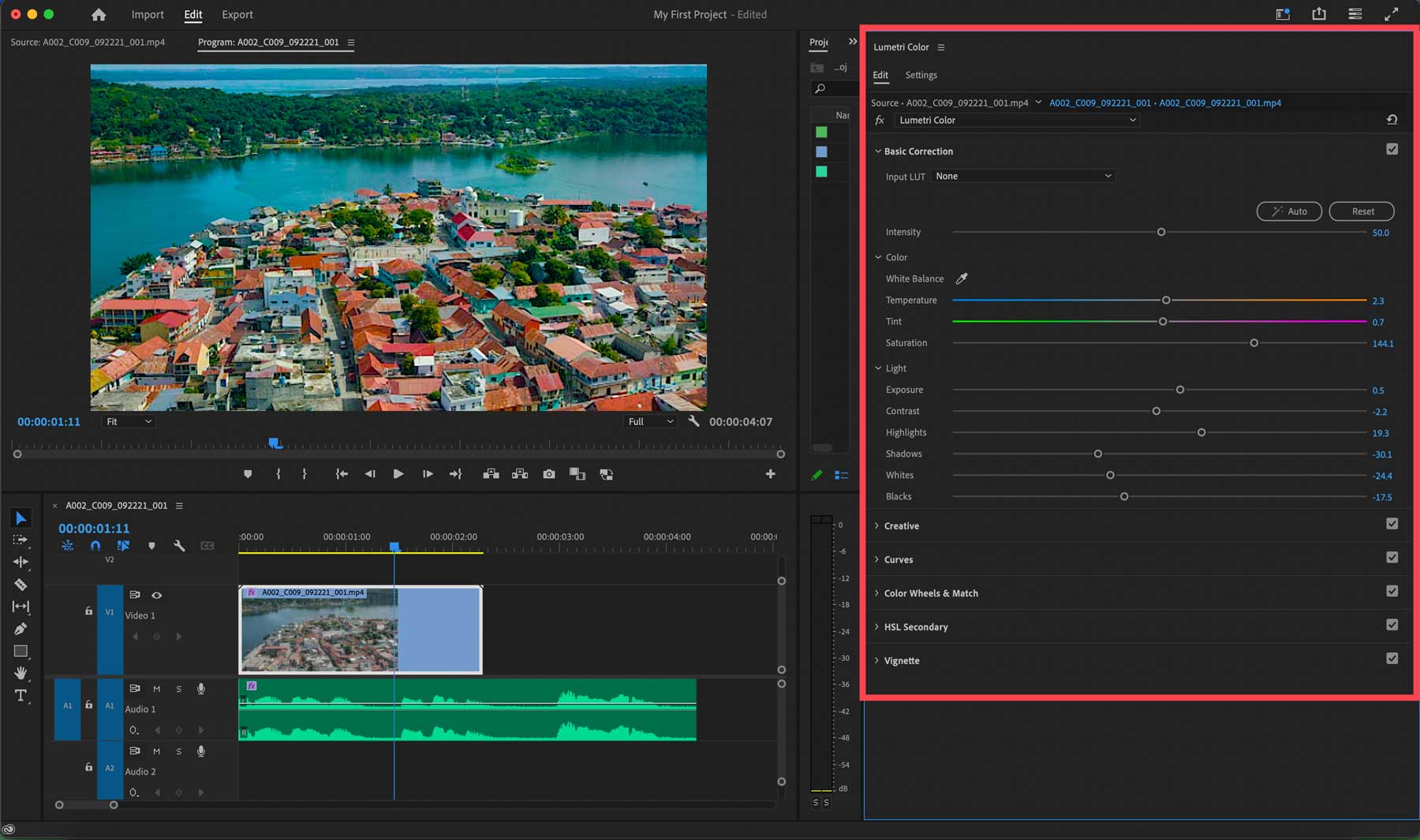 Adobe Premiere Proのカラーグレーディング