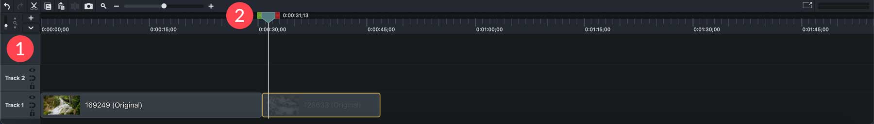 Camtasia タイムライン