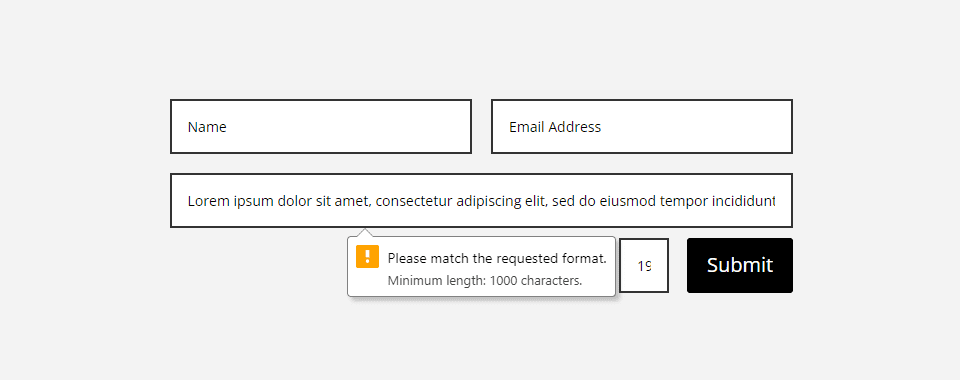 Cómo establecer una longitud mínima para los campos del formulario de contacto
