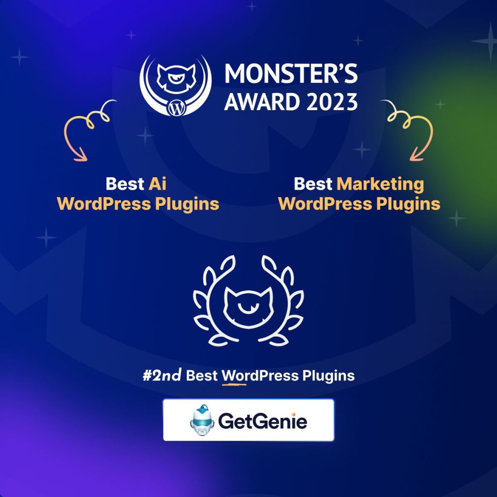 Premiile Monsterului de la GetGenie 2023