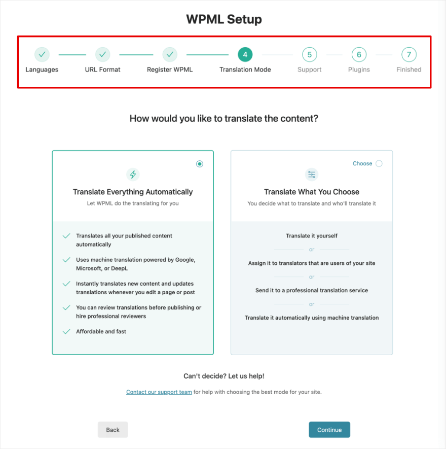 Configuration WPML