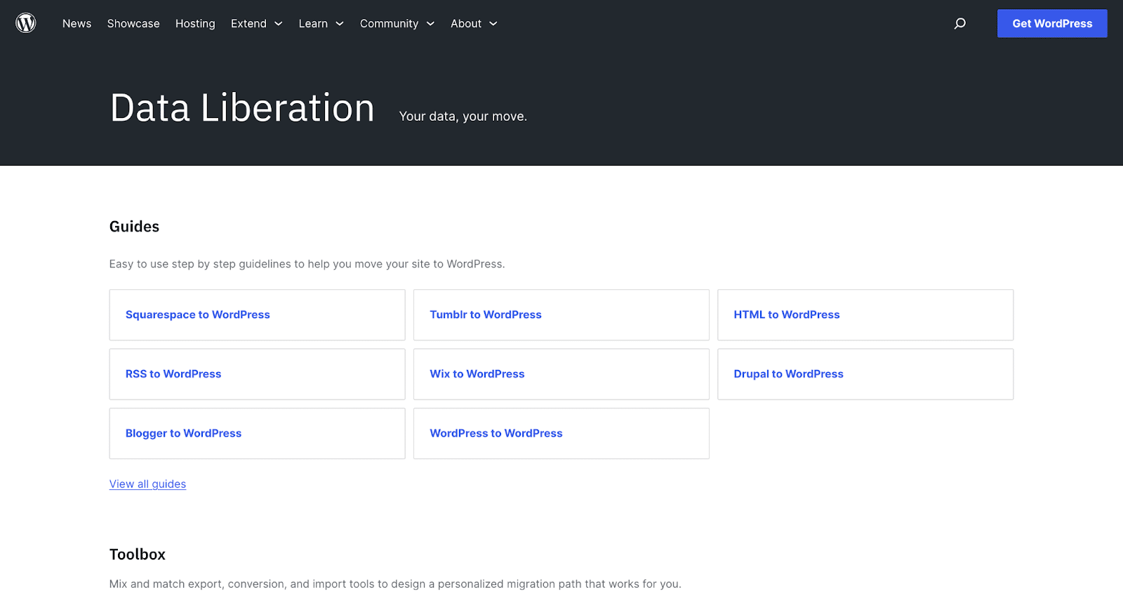 WordPress Data Liberation