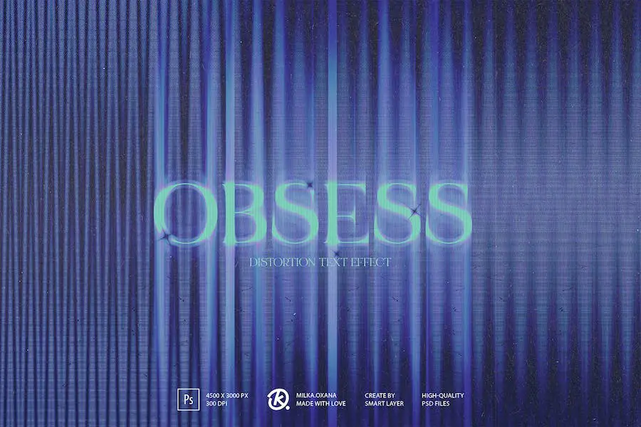 Obsess — 扭曲 Photoshop 文字效果 -