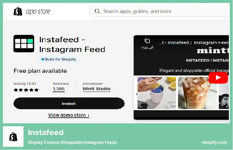 Instafeed - Menampilkan Umpan Instagram Khusus yang Dapat Dibeli