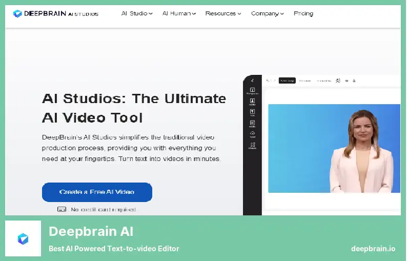 Deepbrain AI - أفضل محرر تحويل النص إلى فيديو مدعوم بالذكاء الاصطناعي