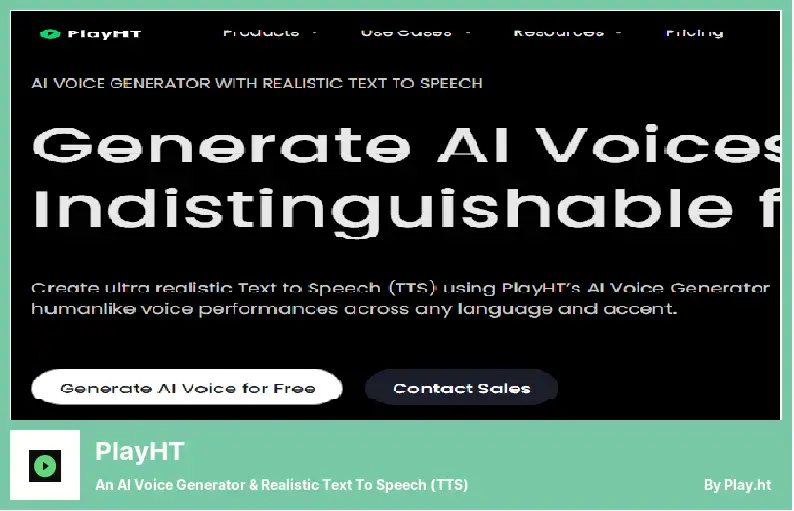 PlayHT - Un generator de voce AI și text realist în vorbire (TTS)