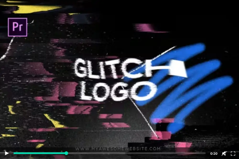 Glitch Distortion Logo Introducere -