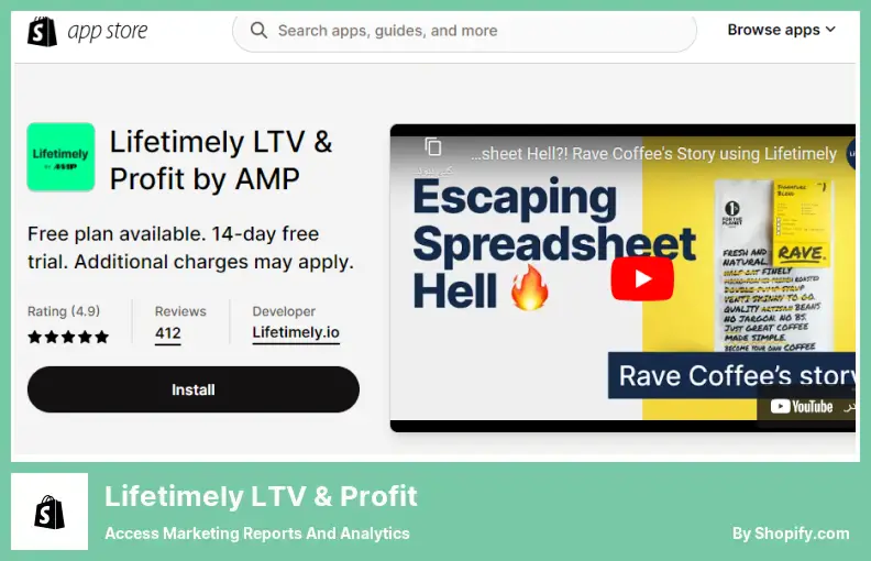 Lifetimely LTV & Profit - Accesați rapoarte de marketing și analize