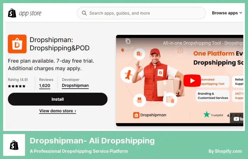 Dropshipman‑ Ali Dropshipping - 专业的一件代发服务平台