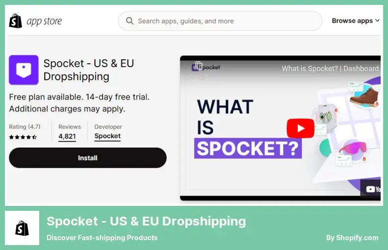 Spocket ‑ 美国和欧盟代发货 - 发现快速发货产品