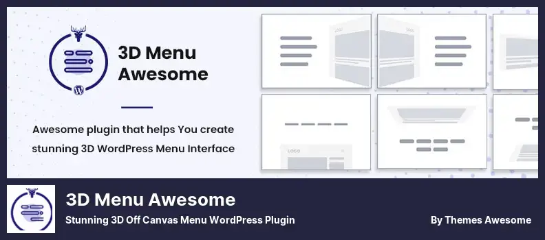 Plugin génial de menu 3D - Superbe plugin WordPress de menu 3D hors toile