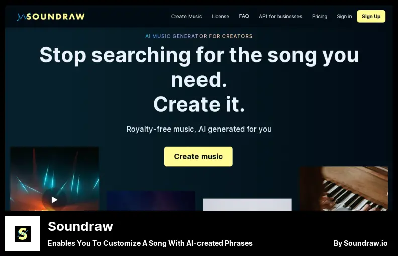 Soundraw - 讓您能夠使用人工智慧創建的樂句自訂歌曲