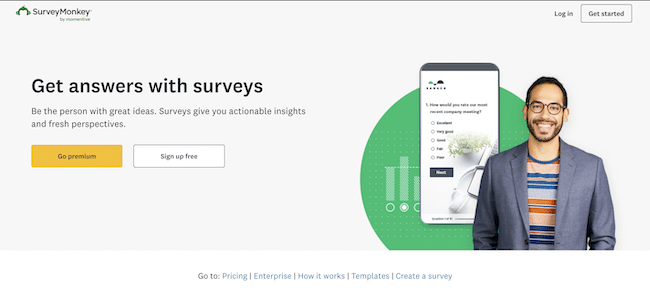 Google Surveys의 인기 있는 대안인 SurveyMonkey