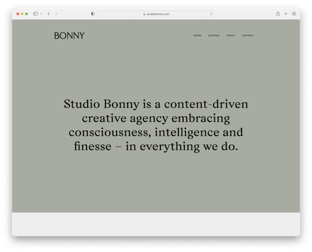 bonny küçük işletme web sitesi