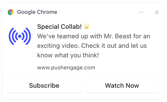 Colaborare cu notificări push pe YouTube