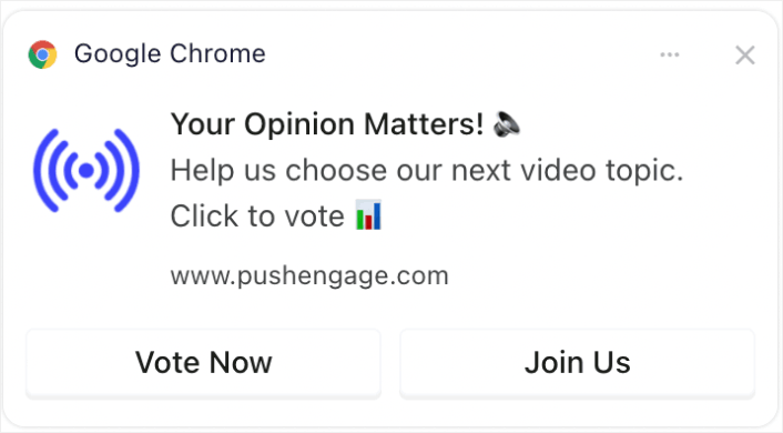 Sondage Notification Push YouTube