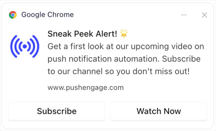 Sneak Peek Alert Notificare push YouTube