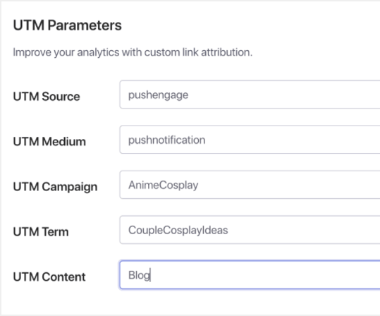 Paramètres de suivi UTM WordPress