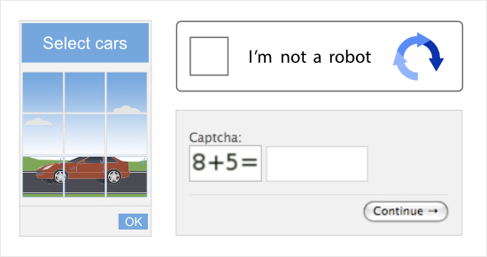 Captcha türleri