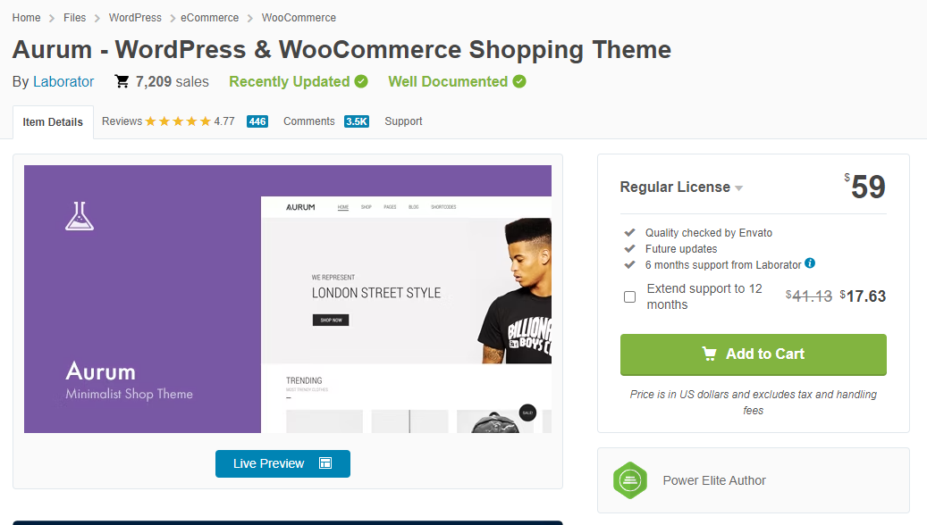 Aurum - tema WordPress dropship