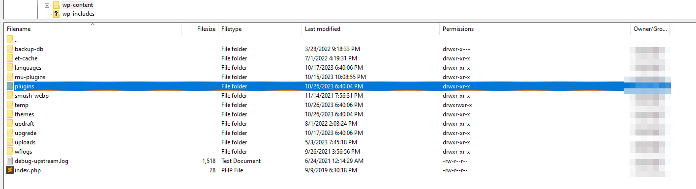 โฟลเดอร์ wp-content