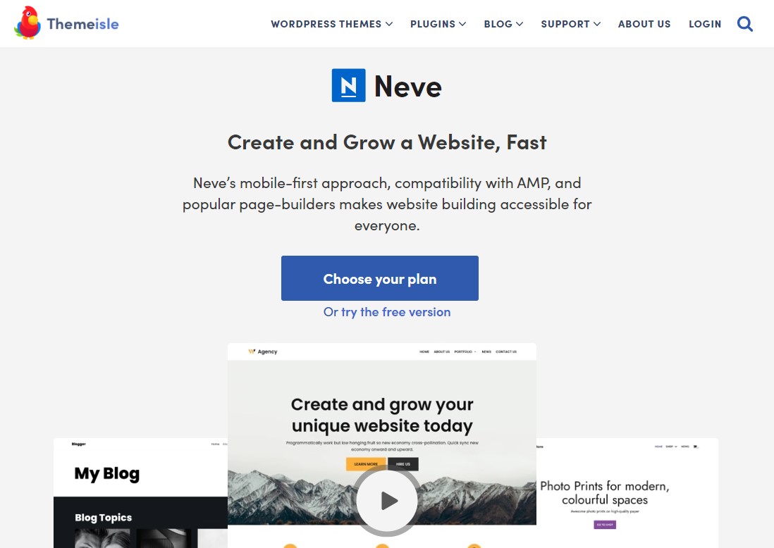 Neve – Thème WordPress prêt pour Gutenberg