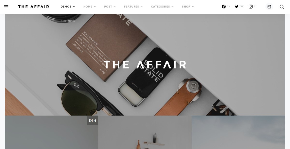 The Affair - Tema premium de WordPress