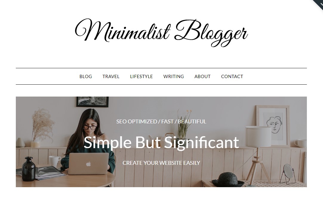 MinimalistBlogger — бесплатная тема WordPress