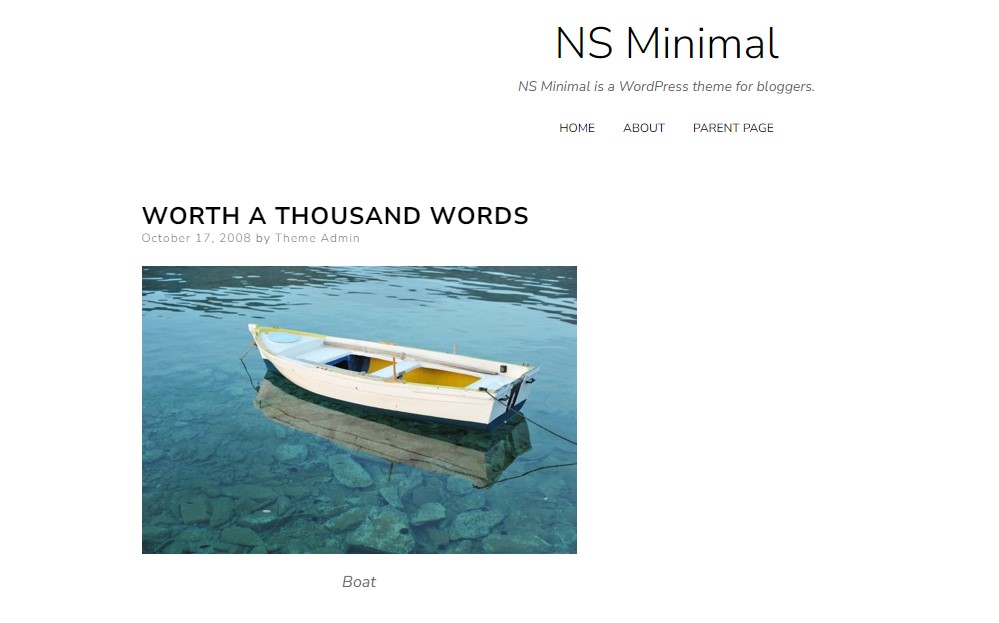 NS Minimal - 無料の WordPress テーマ