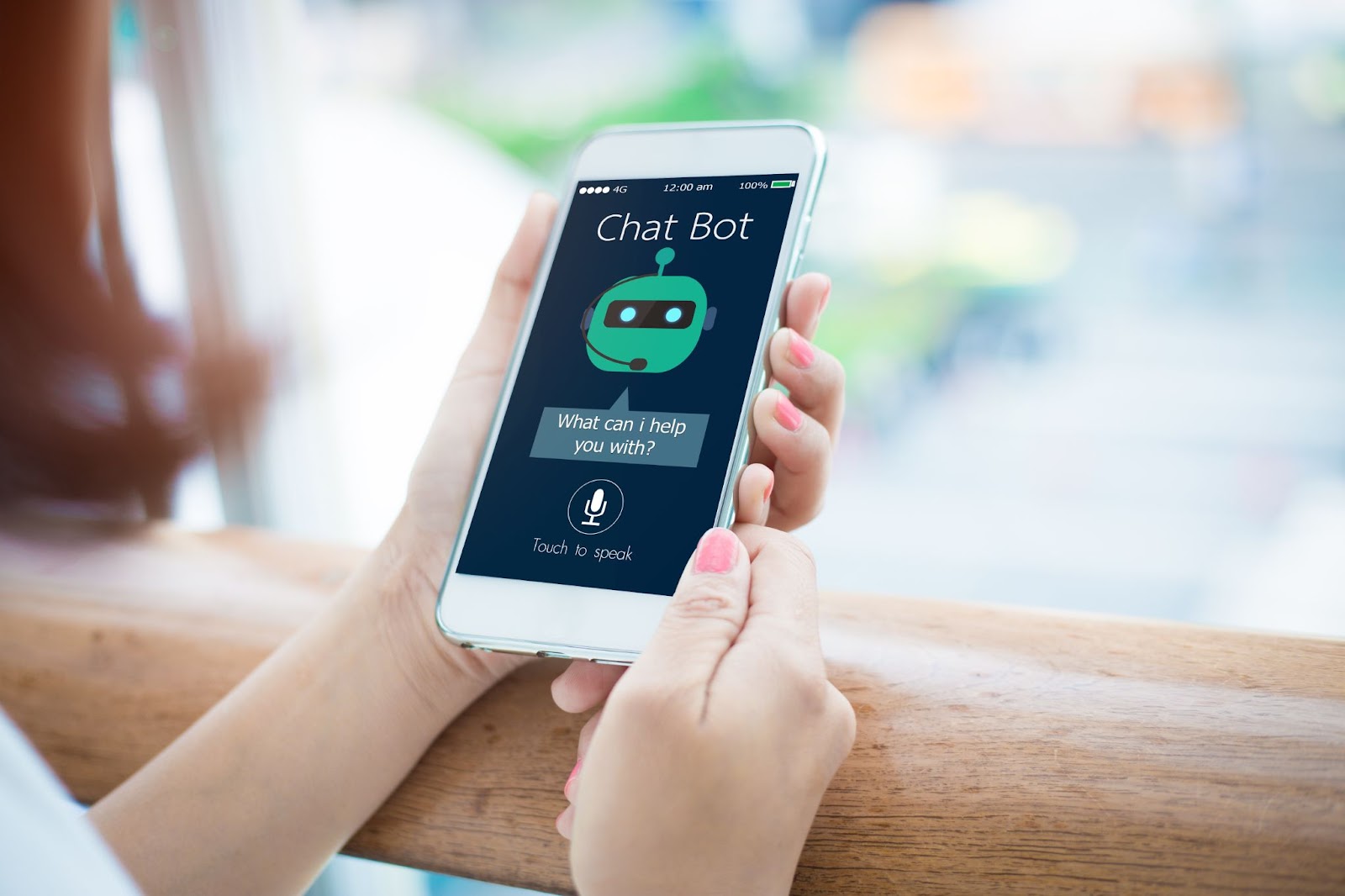 conversation de chatbot sur un téléphone