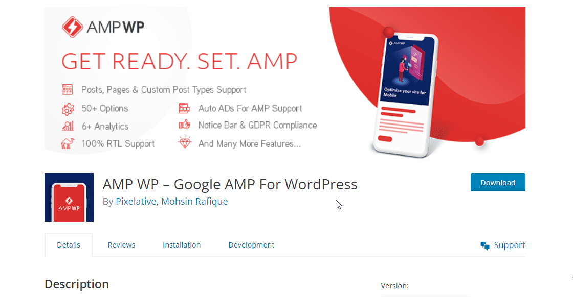 WordPress AMP WP - Google AMP สำหรับปลั๊กอิน WordPress