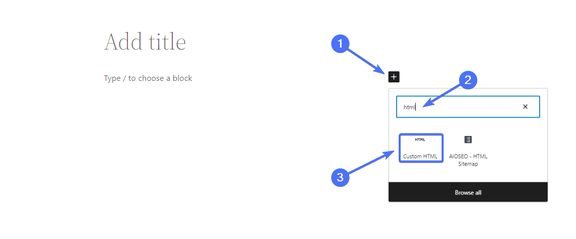 HTML personalizzato